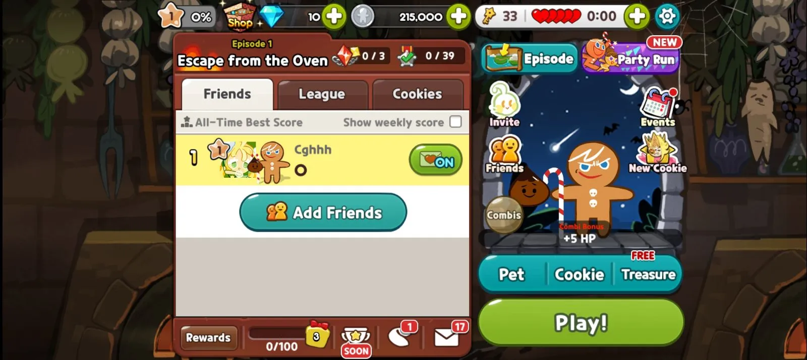 Cookie Run Classic APK Cookie character selection and collection screen